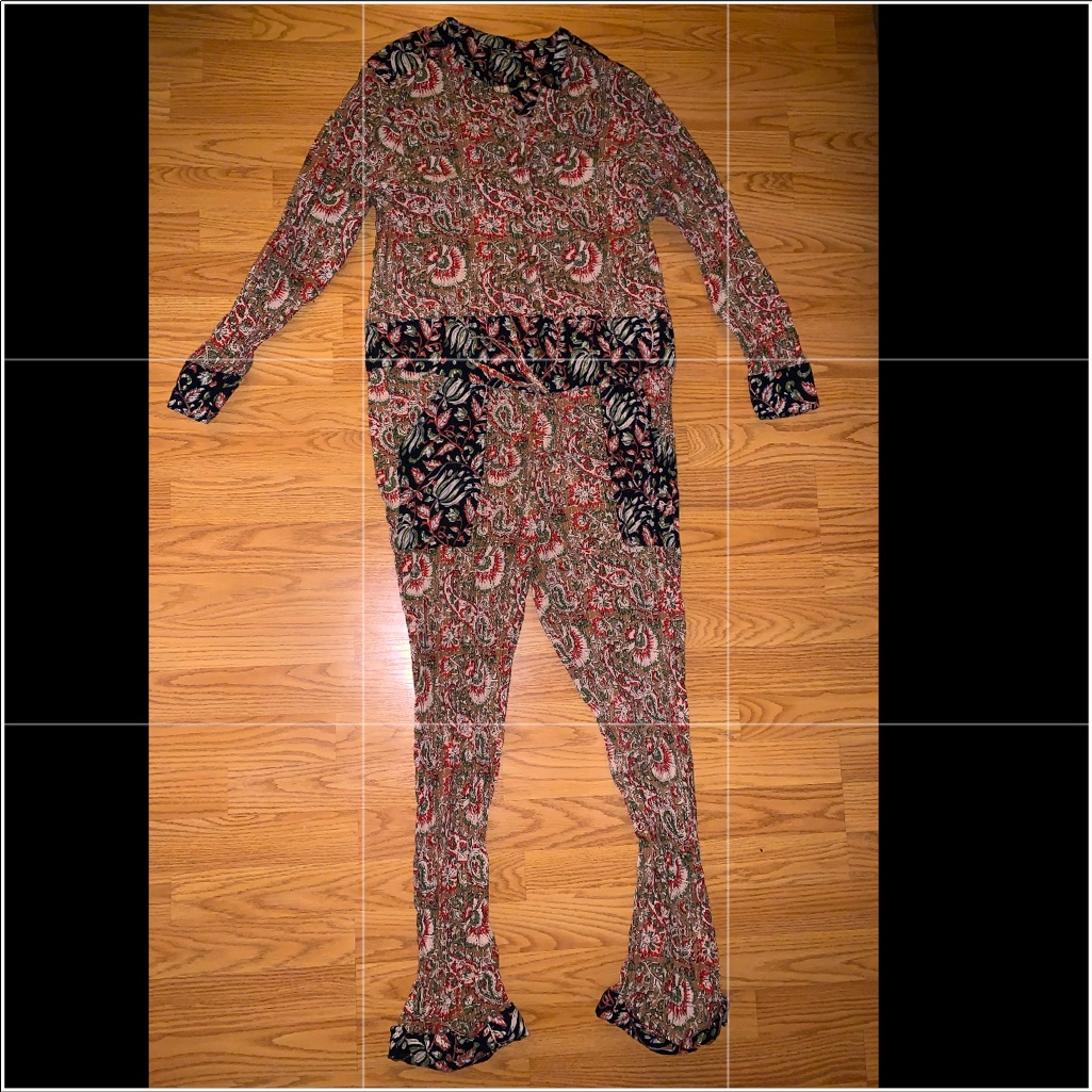 Pattern Button Up Jumpsuit